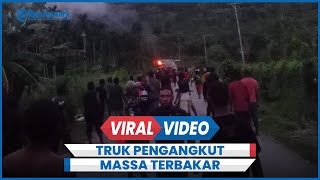 Kecelakaan Truk Pengangkut Massa Antar Jenazah Lukas Enembe Tergelincir lalu Terbakar [upl. by Alletsirhc98]