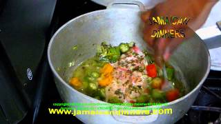 Steamed Fish with Okra and Crackers  Jamaican Breakfasts Cookbook [upl. by Charita]