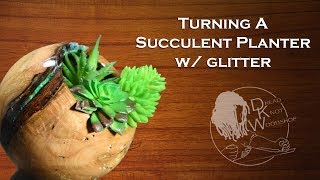 Turn a Succulent Planter w Glitter and CA [upl. by Hedveh]