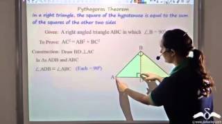 Pythagoras Theorem Explanation  Class 9  CBSE  NCERT  ICSE [upl. by Heywood980]