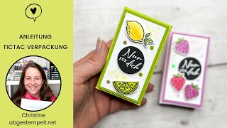 Anleitung fruchtige TicTac Verpackung selber basteln⎜ Simply Sparkling⎜Stampin Up® [upl. by Ahsinwad922]