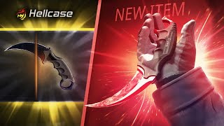 HELLCASE 2 KNIFES IN FIRST OPENING  HELLCASE PROMO CODE  hellcasecom [upl. by Sidnarb]