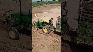 John Deere Tractor Pulling full load Trolley 💪 [upl. by Leamiba]