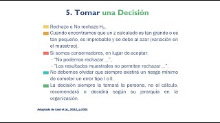 Tomar una muestra y llegar a una decisión  Paso 0505 de Prueba de Hipótesis 👍👍 [upl. by Acinet]