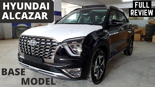 2021 Hyundai Alcazar Prestige BASE Model 7 Seater SUV Review  OnRoad Price Interiors Features [upl. by Claudia103]