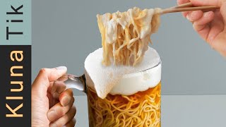 Unintentional ASMR  Slurping BEER Noodles [upl. by Nylave]