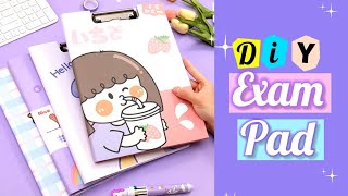 How to make cute file folder clipboard  DIY exam pad [upl. by Meil]