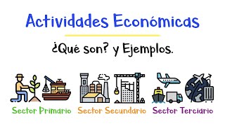 🌎 ¿Qué son las Actividades Económicas 💰 Sector primario secundario y terciario 🌎 Fácil y Rápido [upl. by Kushner163]