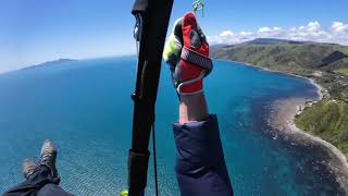 Paragliding Pukerua Bay to Transmission gully entrance return [upl. by Anahsor]