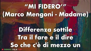 Mi Fiderò  Marco Mengoni feat Madame Base Musicale Karaoke Cover [upl. by Makell]