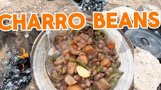 Traditional Charro Beans Recipe  Outdoor Cooking  Frijoles Charros [upl. by Nywde]