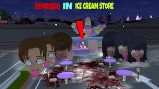 Zombie in ICE CREAM store 👹  Attacked Mio amp Yuta 😱  Sakura school simulator [upl. by Anett]