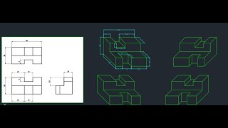 How to Produce an Oblique Drawing from an Orthographic Drawing in Auto CAD [upl. by Aled754]