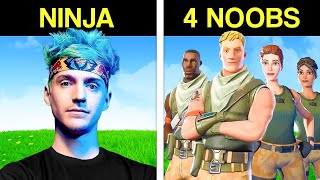 Can 4 Fortnite Noobs Beat Ninja [upl. by Rosalinde]