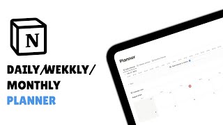 How to build Daily Weekly and Monthly planner in notion  Notion planner [upl. by Taima]