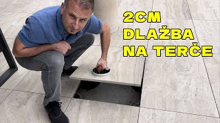 TERASA  2CM dlažba na terče  jednoduchý servis  RIVESTI [upl. by Reviel465]