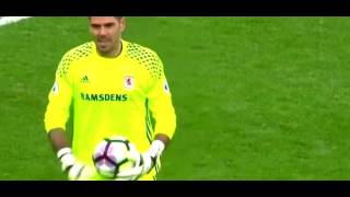 Victor Valdes vs Arsenal Visitante 1617Premier League [upl. by Eneryc849]