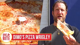 Barstool Pizza Review  Dimos Pizza Wrigley Chicago IL [upl. by Shaia]