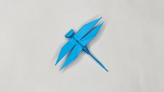 How To Make Paper Dragonflyeasy and simple paper dragonfly viralvideo papercraft dragonfly [upl. by Hoy452]