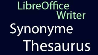 Synonyme finden in LibreOffice Writer Thesaurus [upl. by Flavio]