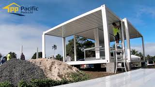 Pacific Pods time lapse video  modular building Fiji [upl. by Amliw]