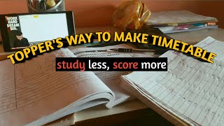 how to make a study timetable [upl. by Nanyt620]