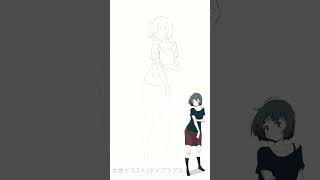 女性イラストタイムラプス イラストメイキングillustmaking procreate pinterest 女性イラスト shorts [upl. by Margaretta]