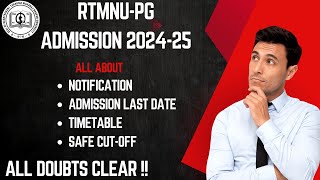 RTMNU PG 202425 ADMISSION ALL DOUBTS CLEARED  PROCESS LAST DATE rtmnu admission EDUTECH nagpur [upl. by Guy103]