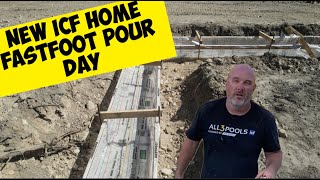 New ICF Home Build FastFoot Install and Pour [upl. by Llertram58]