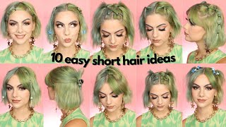 10 EASY HAIRSTYLES FOR SHORT HAIR  Sophie Hannah [upl. by Arta]