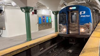 Port Authority TransHudson PATH Action  Hoboken Station  33rd Street Station  September 2024 [upl. by Aicilana]