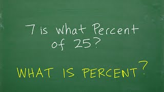 7 is what percent of 25   Basic Math Question – What is Percent [upl. by Jerad787]