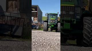 John Deere 6610 carting grass farming [upl. by Noillid]