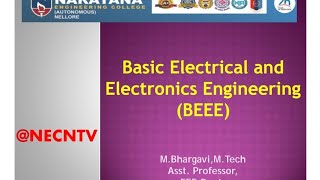 Basic Electrical and Elcetronics Engineering  BEEE  JNTUA  R23  Syllabus  Unit 1 by MBhargavi [upl. by Yesor]