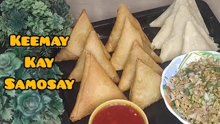 Keema Samosa Recipe With simple and easy folding technique [upl. by Elorak]