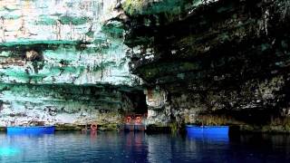 Kefalonia Melissani cave Melassani lake Greece [upl. by Kashden675]