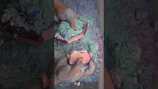 Soft gym chalk block crush oddlysatisfying gymchalk [upl. by Nwahsyt]