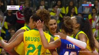 Amistoso Internacional de Vôlei Feminino 2019  Brasil x Argentina  Jogo 2 [upl. by Drehcir]