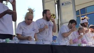 Watch Joey quotJawsquot Chestnut Win The Meat Pie Eating World Championship [upl. by Keary]