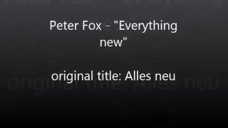 Peter Fox Alles neu english translation [upl. by Raimondo]