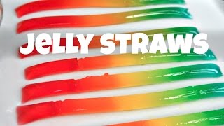 DIY RAINBOW Konnyaku Jelly Straws Recipe  You Made What [upl. by Aneeh]