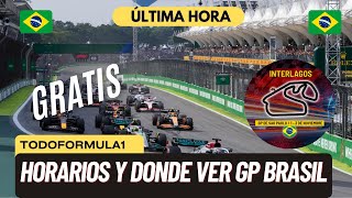 F1 HOY Horarios GP Brasil 2024 y donde ver… [upl. by Hairahcaz]