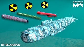 RF Belgorod With Mark45 ASTOR 483mm Nuclear Torpedo  Modern Warships Gameplay [upl. by Ydnam229]