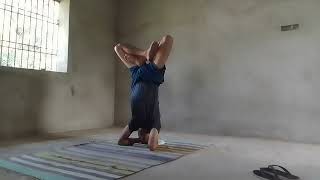 Sirsasana or Headstand  33  One Hour selfchallenge [upl. by Mahtal]