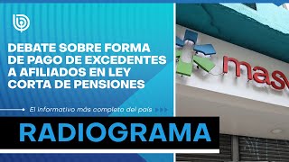 Debate sobre forma de pago de excedentes a afiliados en ley corta de pensiones [upl. by Yeleek]