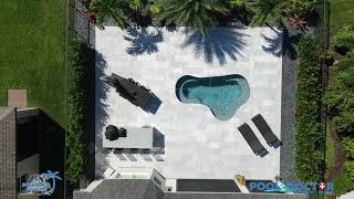 San Juan Fiberglass Montreal Spa and Gorgeous Backyard In South Florida [upl. by Nils35]