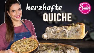 Herzhafte Tarte einfach  Hackfleisch Lauch Champignons Quiche [upl. by Nayra]