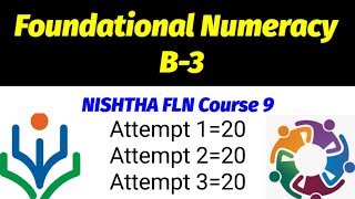 Foundational Numeracy  NISHTHA FLN COURSE 9 Batch3  Quiz All Answers [upl. by Annhej]