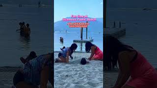 Fun time at Sicamous Public Beach summer swimming beach canada funtime [upl. by Fitton457]