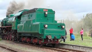 Die Dampflok 486007 quotDer Grüne Antonquot kommt am 13102024 nach Ebersbach Sachs [upl. by Lassiter]